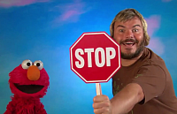 Jack Black with Stop Sign